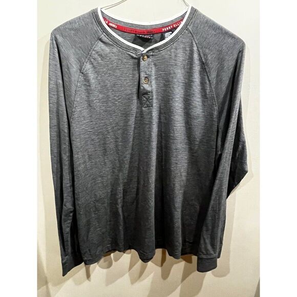 Perry Ellis Other - Perry Ellis America Shirt Mens Size XL Gray Long Sleeve 1/4 Button Preppy Casual